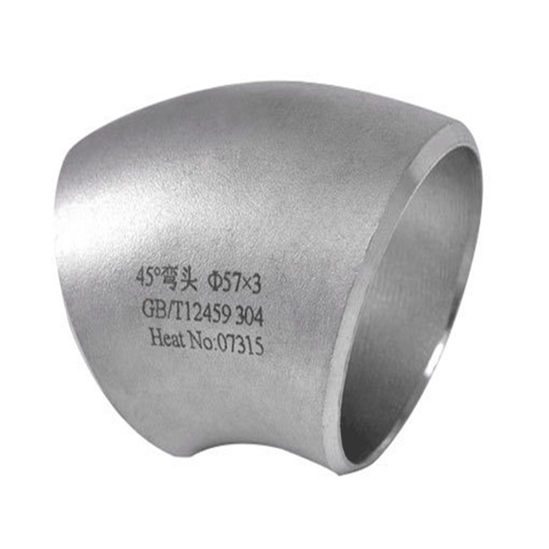 Siku 45 ° Butt Weld 40s 316 Kelengkapan tiub keluli tahan karat selamat dan bebas kebocoran