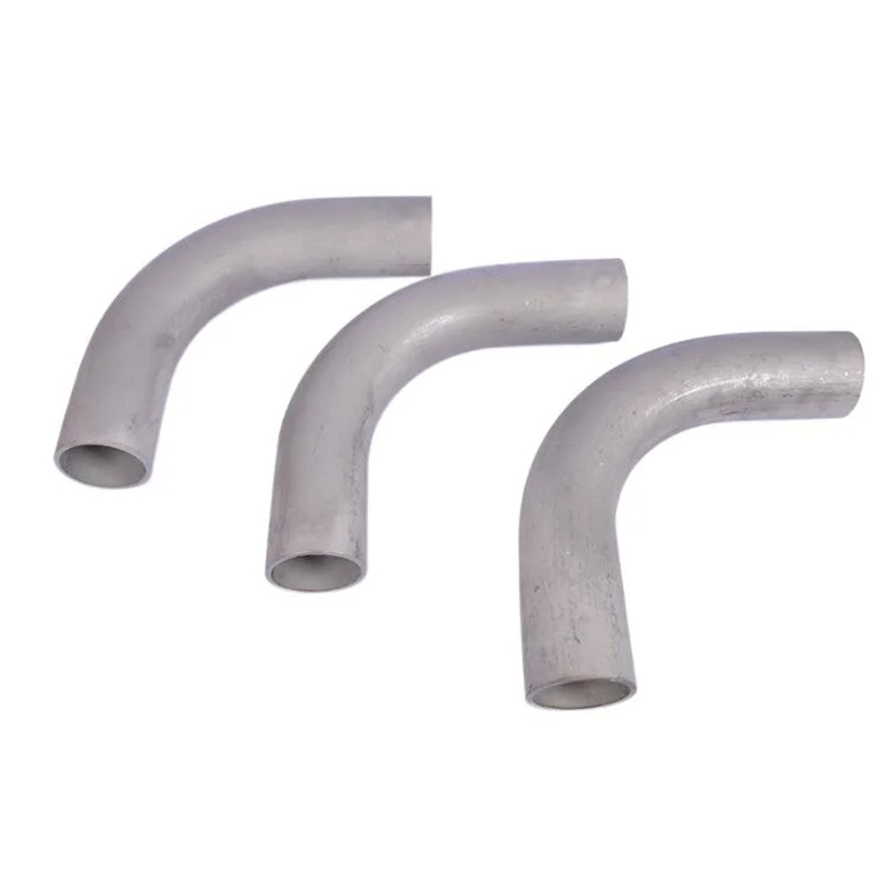 Pickling dinding nipis 304 keluli tahan karat 90 ° Long Radius Tube Bends