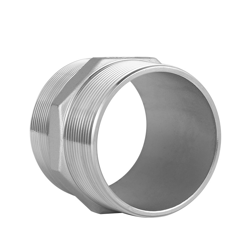 Hex Stainless Hex Threaded Puting NPT Threads di kedua -dua hujung
