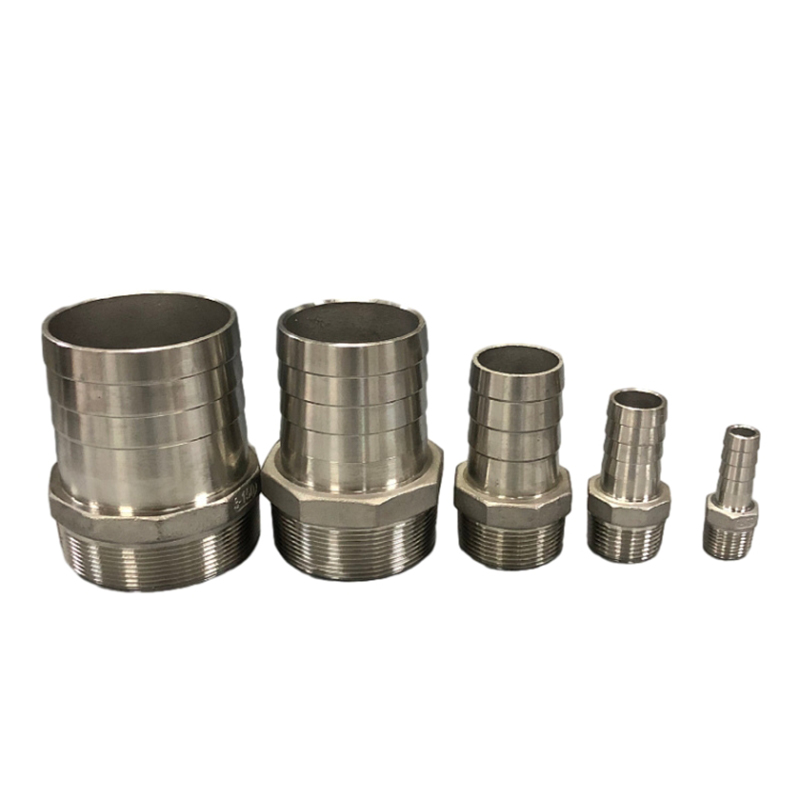 Hos Barbed Nipple Threaded 304 Stainless Steel Casting Tube Fittings