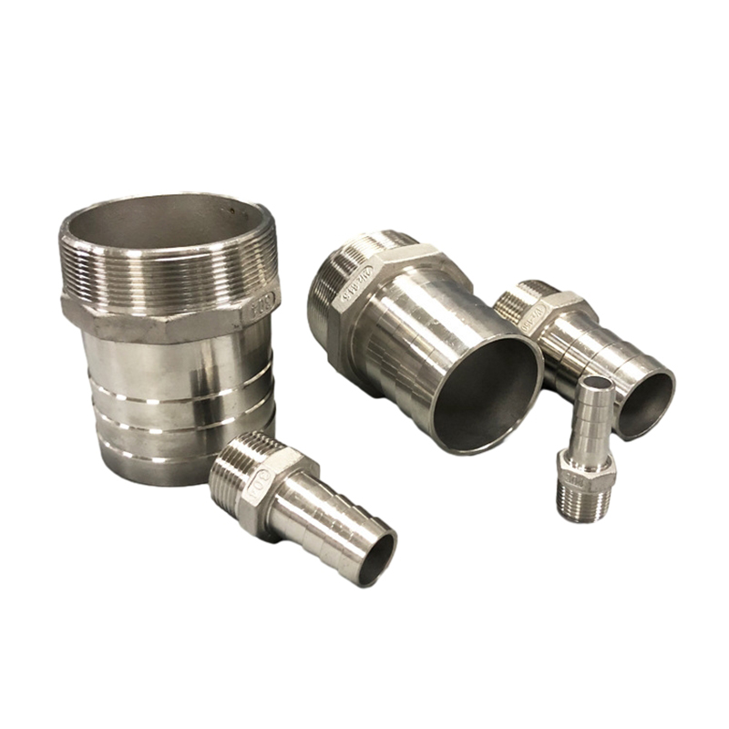 Hos Barbed Nipple Threaded 304 Stainless Steel Casting Tube Fittings